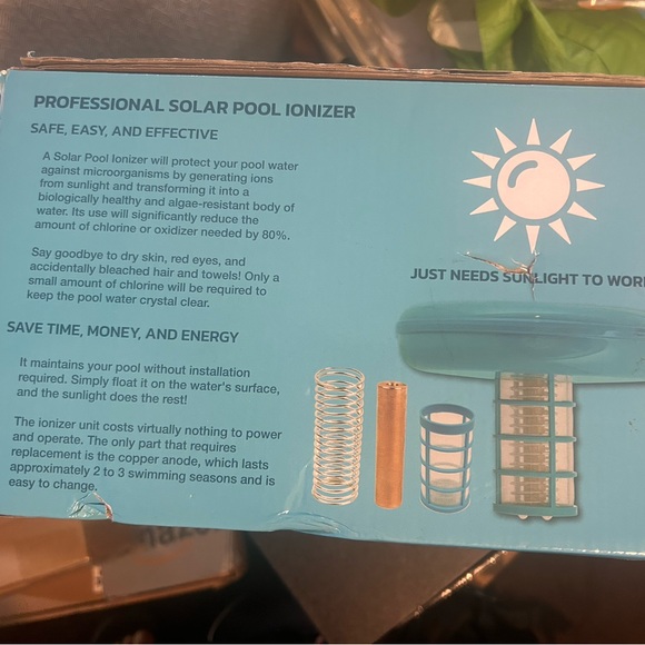U.S. Pool Supply Solar Pool Ionizer Cleaner & Purifier Chlorine-Free Sun๐Shock - Picture 8 of 8